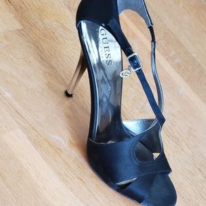 GUESS By Marciano Black Strappy Heels Size 8M